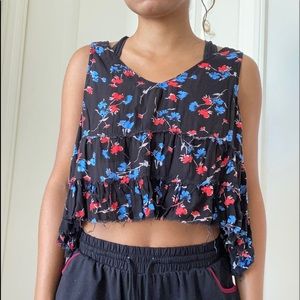 Free People Sheer Floral Top